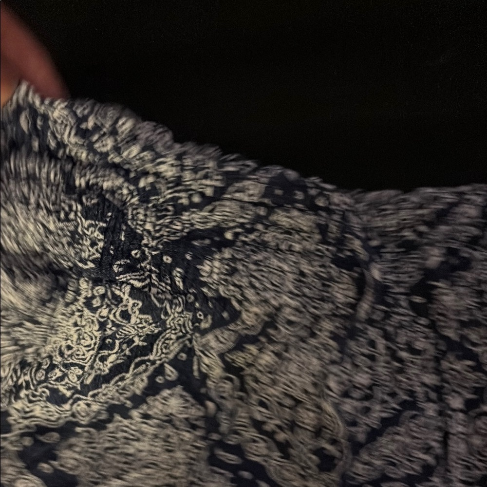 Women's Navy Patterned Shorts - Picture 2 of 6